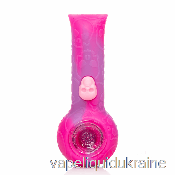 Vape Liquid Ukraine Stratus Silicone Skull Hand Pipe Bubblegum (Magenta / Purple)